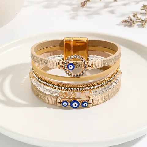 Divine Glow Evil Eye Multi-layered Bracelet