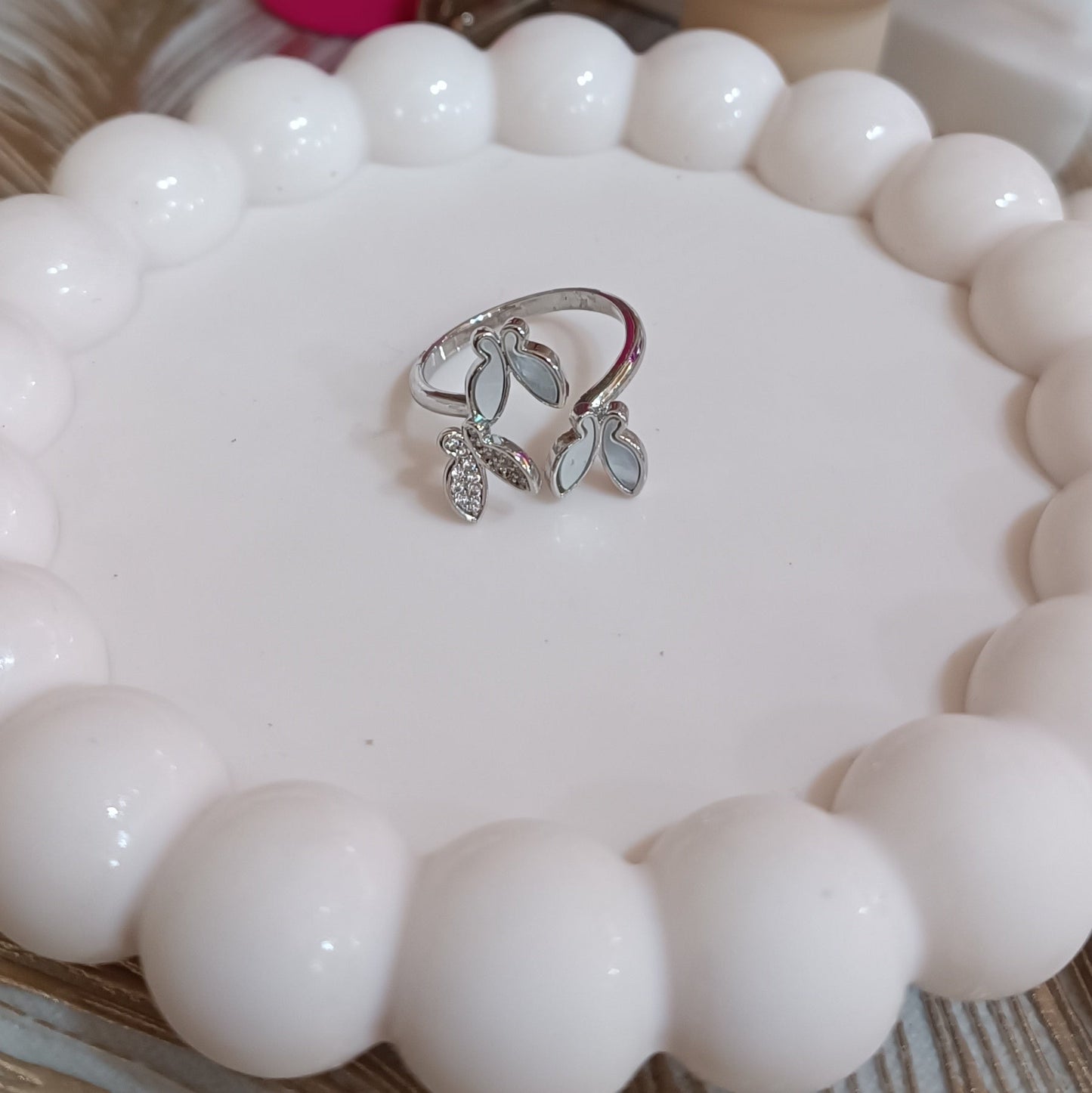 Silver Dewdrop Ring