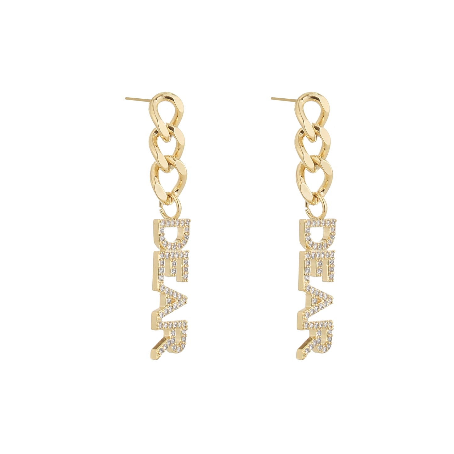 Golden Dear Chain Earrings