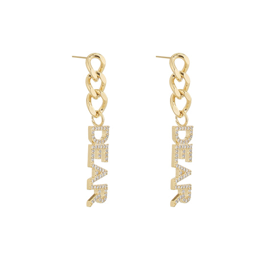 Golden Dear Chain Earrings