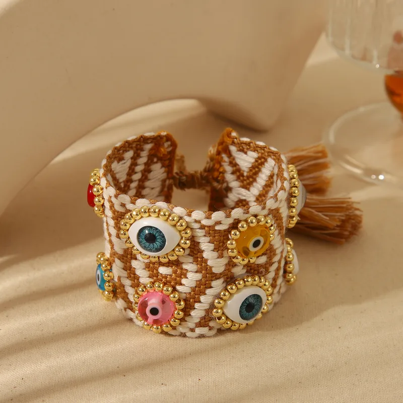 Boho golden Evil Eye Bracelet
