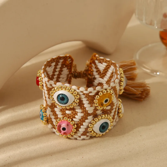 Boho golden Evil Eye Bracelet