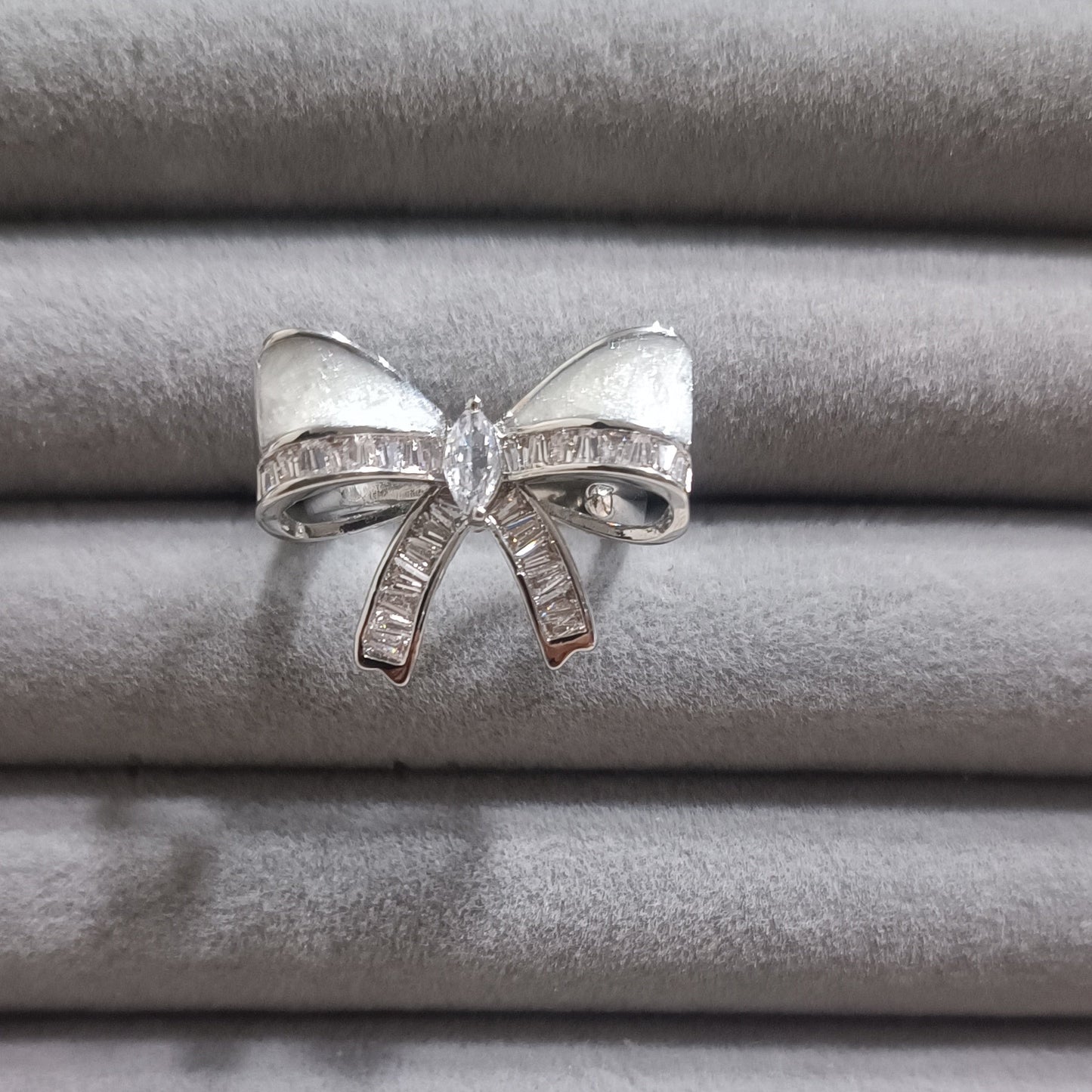 Crystal Ribbon Ring