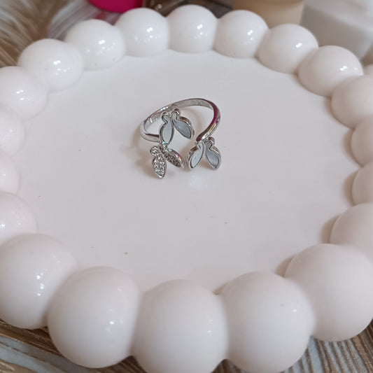 Silver Dewdrop Ring